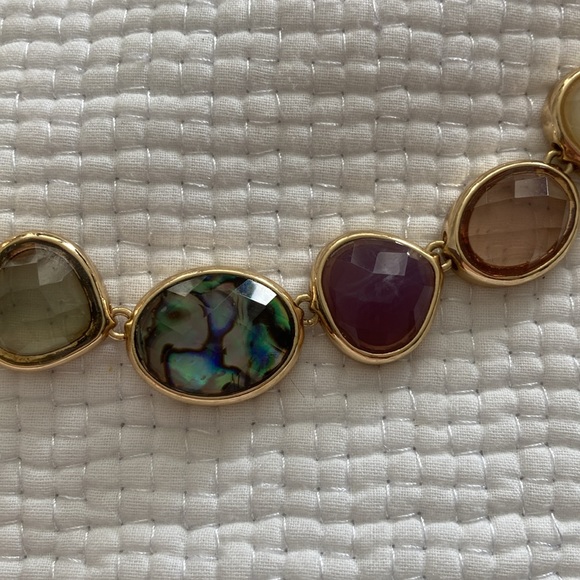 Anne Klein faceted cut gem stone choker necklace - Picture 2 of 7